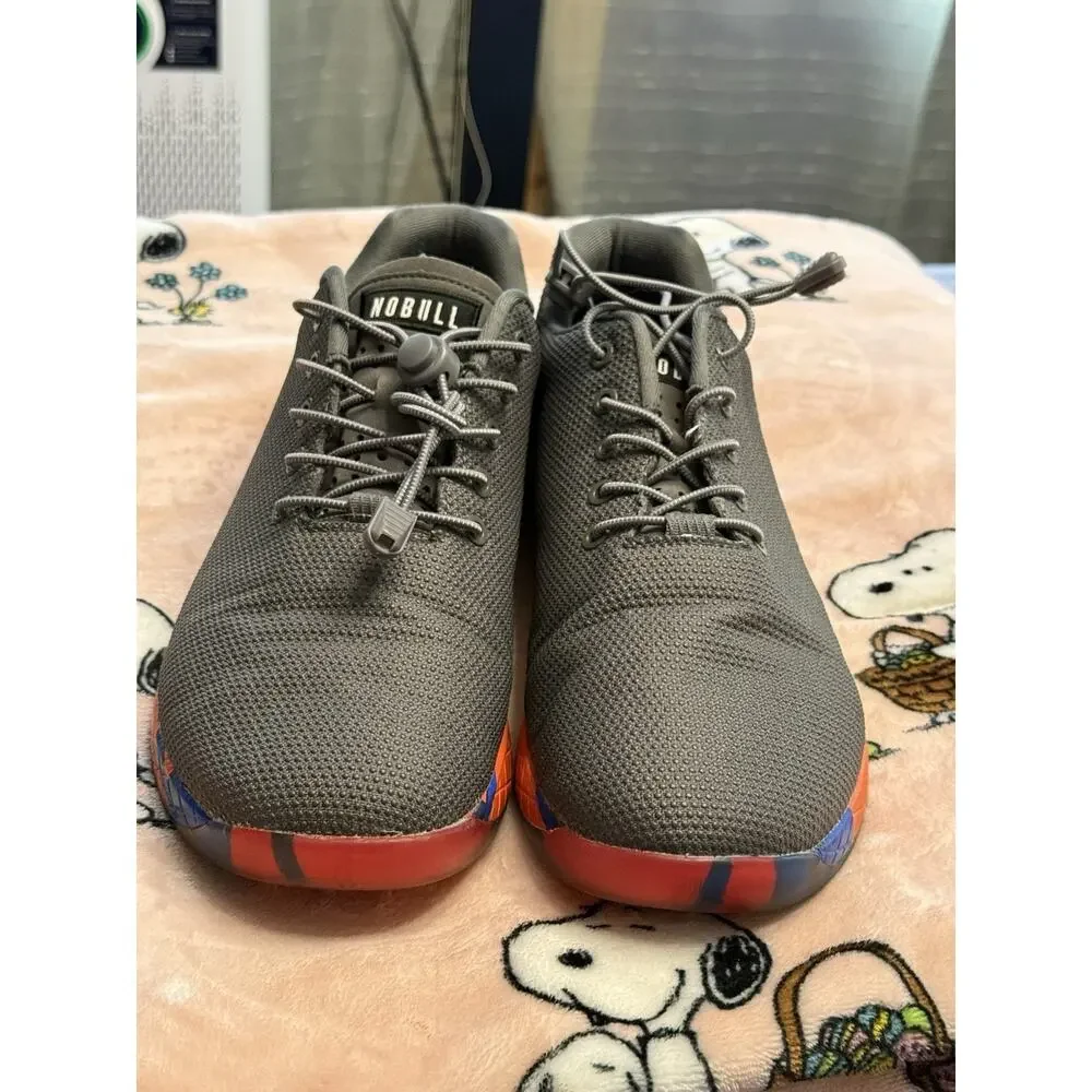 NOBULL Trainer Men's Gray Solid Low Top Lace-Up Athletic Training Sneakers